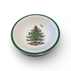 Spode Christmas Tree Bowl with Green Rim set of 4